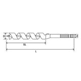 STAR-M Combination Auger Bit (8mm x 170mm)