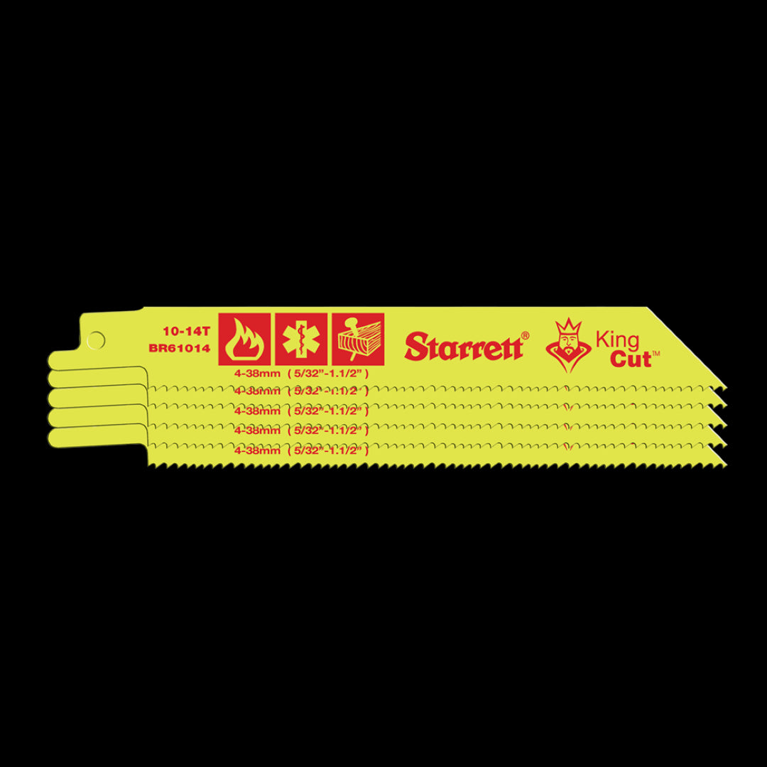 STARRETT Fire Rescue &amp; Demolition Reciprocating Blade (150mm x 10/14t) - 5 Pack