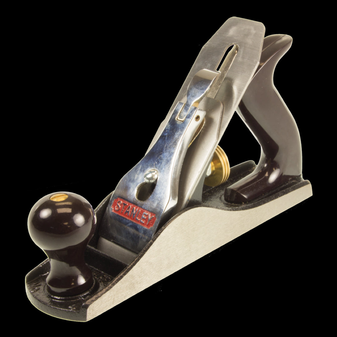 STANLEY Smooth Plane No.4, ideal for achieving smooth finishes on wood, features a durable steel blade and ergonomic design.