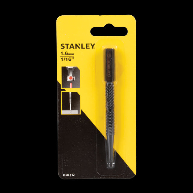 STANLEY 2/32" Steel Nail Set for precise nail setting in woodworking, featuring a durable, anti-roll square head design.