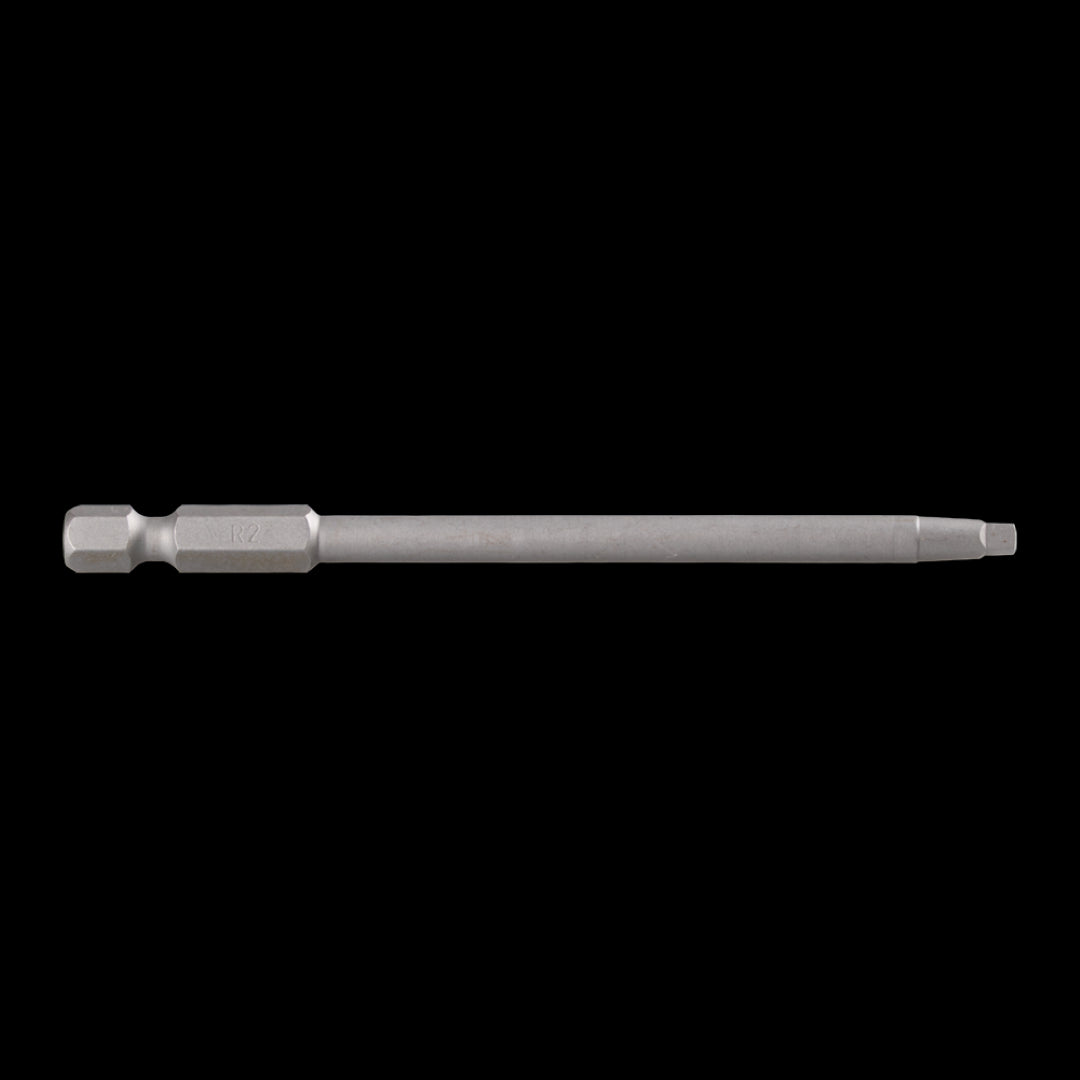 Durable STANWAY SQ2 x 100mm screwdriver bit with magnetized tip, designed for precision in tight spaces.