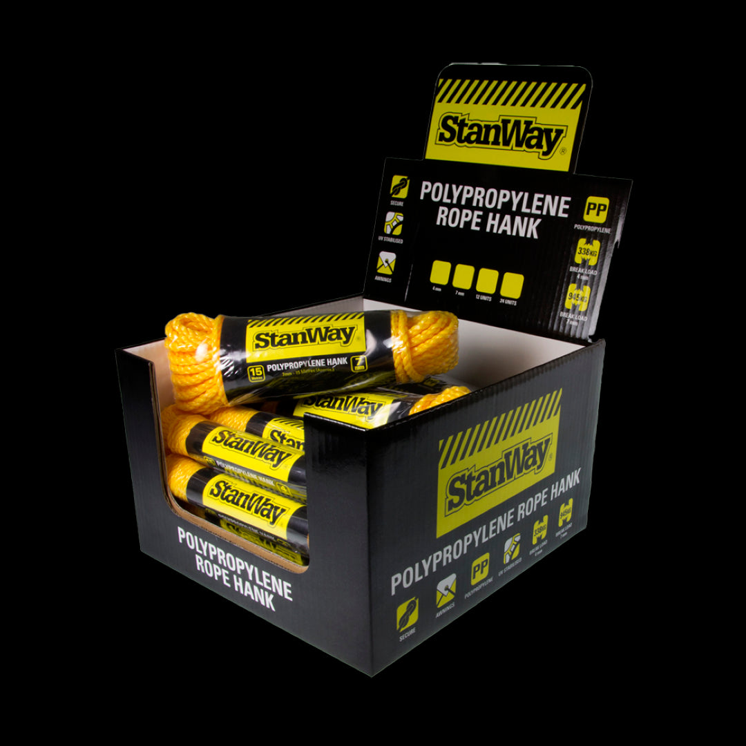 STANWAY Yellow Polypropylene Hanks (15m x 7mm)