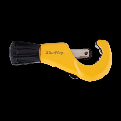 STANWAY Kompakt Pipe Cutter for precise cuts on 3-35mm aluminum and copper pipes, featuring durable magnesium body and ergonomic design.