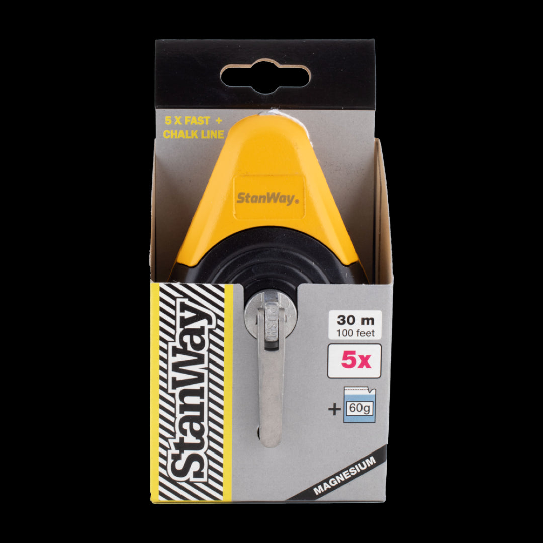 STANWAY 30m Chalk Line with Blue Marking Chalk (5:1 Rewind)