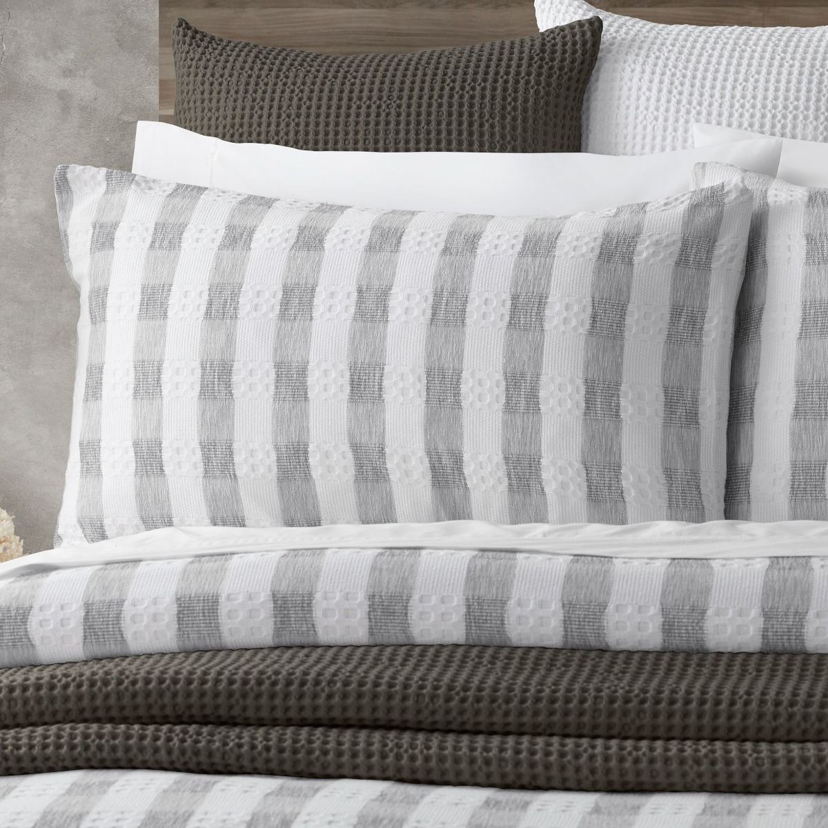 Paxson Duvet Set - Anthracite - Super King - BAKSANA