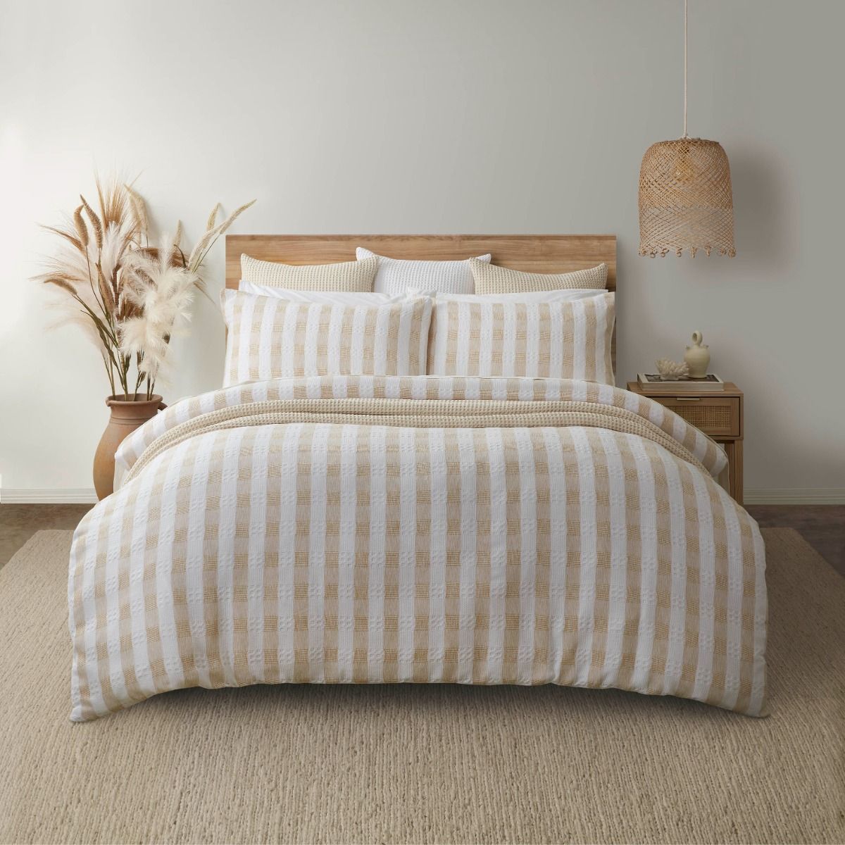 Paxson Duvet Set - Camel - Super King - BAKSANA