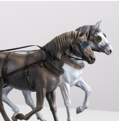 Wooden Ship - 2 horses: 1/12 Stage Coach