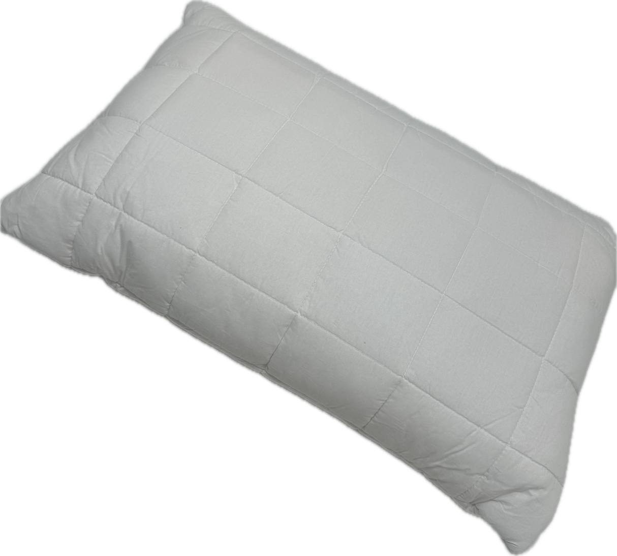 Top Drawer Cotton/Latex Pillow, hypoallergenic, adjustable firmness, quilted cotton cover for comfort and support.