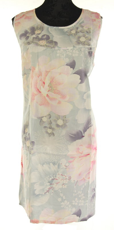 Pyjama Dress - Floral On Grey