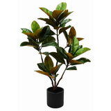 Real Touch Magnolia Artificial Plant in Black Pot