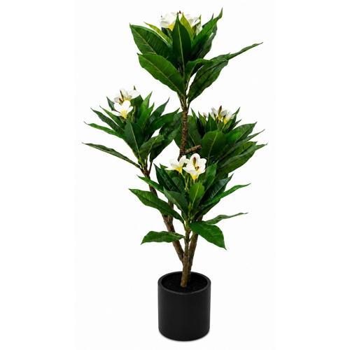 Real Touch Frangipani Artificial Plant in Black Pot