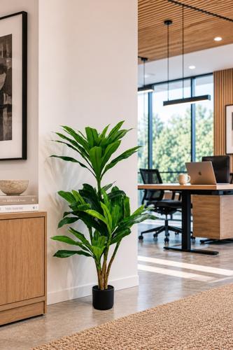 Real Touch Dracaena Tree Artificial Plant in Black Pot 900x900x1400