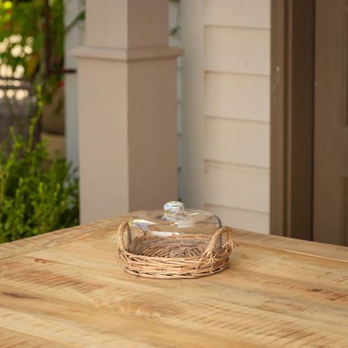 Small Cloche Covered Storage Basket