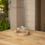 Small Cloche Covered Storage Basket