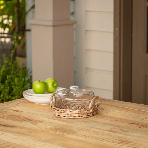 Small Cloche Covered Storage Basket