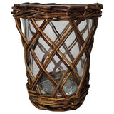 Salice Vaso Glass & Willow Vase - Small