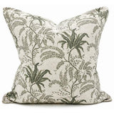 Green Floral on Herringbone Cushion Cover - Snugg & Co 550x550