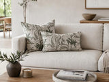 Green Floral on Herringbone Cushion Cover - Snugg & Co 550x550