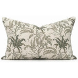 Green Floral on Herringbone Cushion Cover - Snugg & Co 400x600