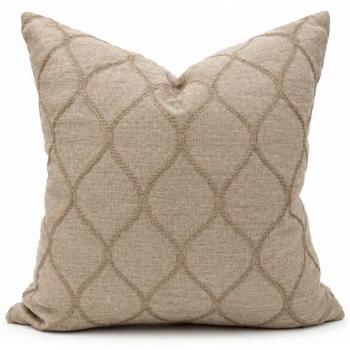 Diamond Embroidered Natural Linen Cushion Cover - Snugg & Co 550x550