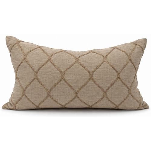 Diamond Embroidered Natural Linen Cushion Cover - Snugg & Co 400x600
