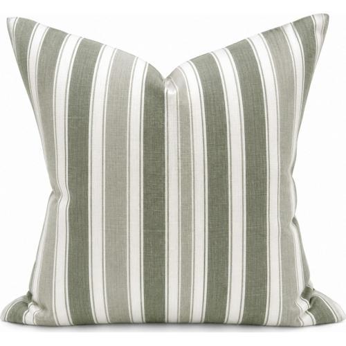 Striped Green Cushion Cover - Snugg & Co 550x550