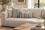 Striped Green Cushion Cover - Snugg & Co 400x600