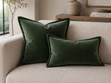 Velvet Green Cushion Cover - Snugg & Co 550x550