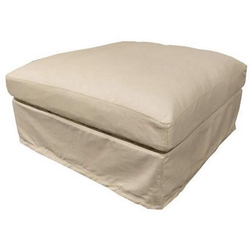 Salt & Pepper Ottoman Slipcover