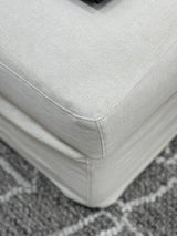 Salt & Pepper Ottoman Slipcover
