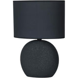 Black Ceramic Table Lamp with Black Shade
