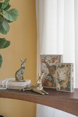 Gold Resin Rabbit Sculpture 950x70x210
