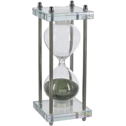 Glass Hourglass With Green Sand 78x78x198