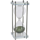 Glass Hourglass With Green Sand 100x100x250