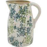 Ceramic Green Floral Decorative Jug 200x150x240