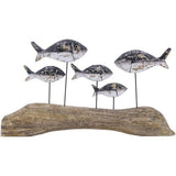 Wooden Fish Coastal Ornament