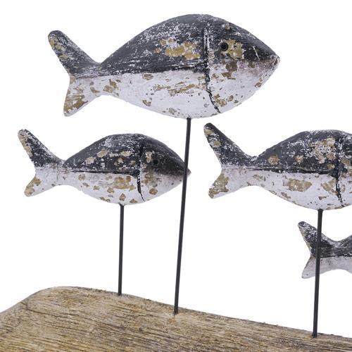 Wooden Fish Coastal Ornament