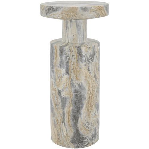 Faux Marble Side Table & Pedestal