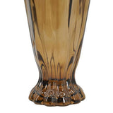 Brown Ruffle Glass Vase