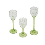 Tulip Glass Candle Holder Set of 3 - SE3153