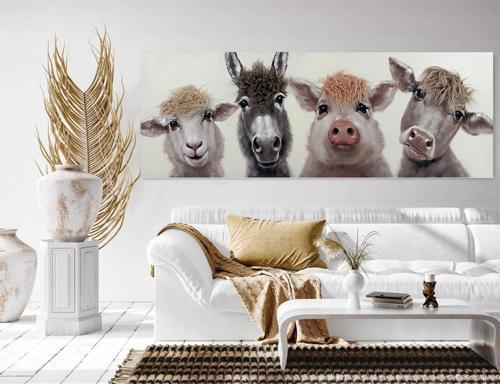 Bad Hair Day Family Canvas Wall Art 3D Faux Hair 500x1500