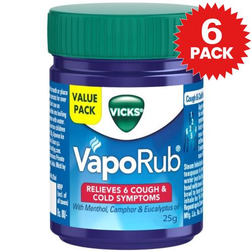 Vicks Vapo Rub 25g - (Pack of 6)