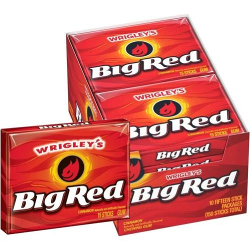 Wrigley’s Big Red Gum 15’s - (Pack of 10)