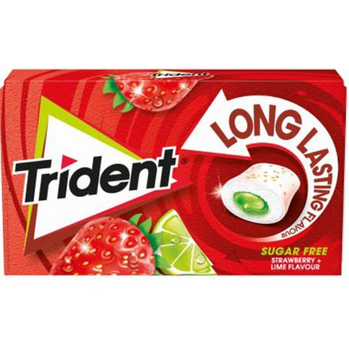 Trident Long Strawberry Lime 22g - (Pack of 16)