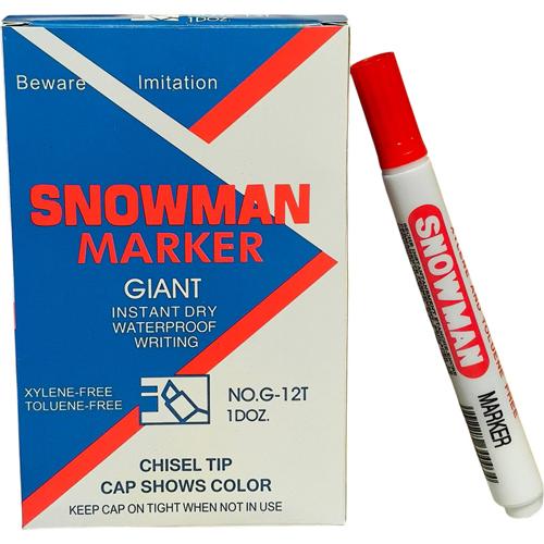 Snowman Marker Red - (Pack of 12)