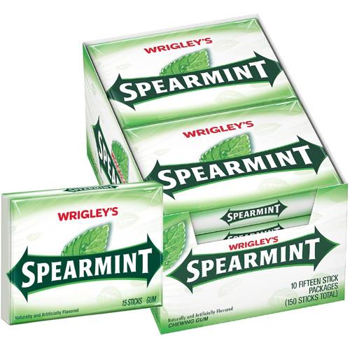 Wrigley’s Spearmint Gum 15’s - (Pack of 10)