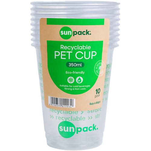 SunPack Clear Cup 350ml 10pc - (Pack of 24)