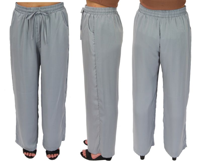 Pants - Scarlett Satin (Light Blue)