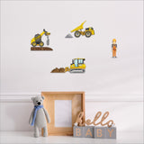 Wall Art - Pop Out Construction Bulldozer Set