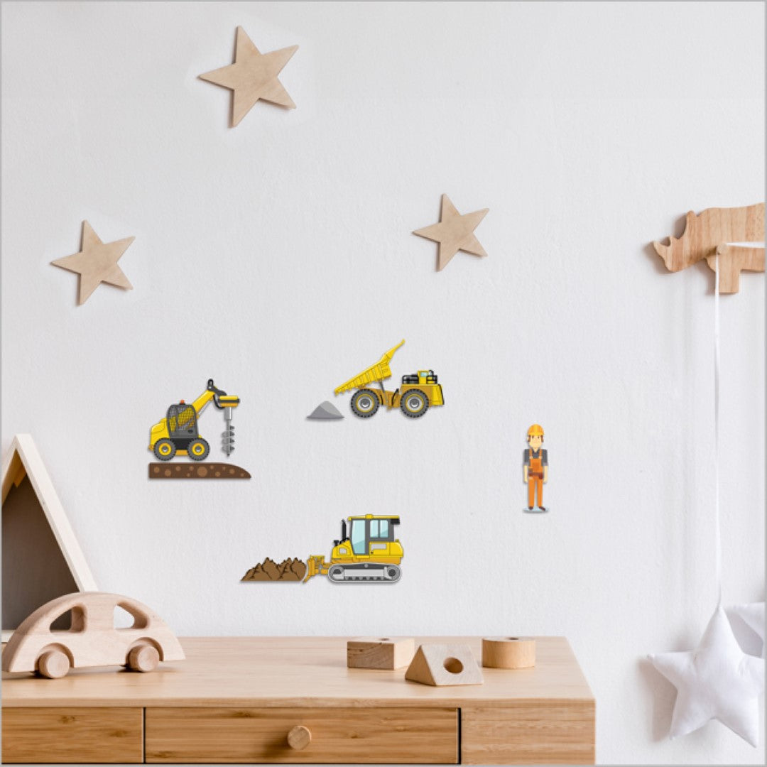 Wall Art - Pop Out Construction Bulldozer Set